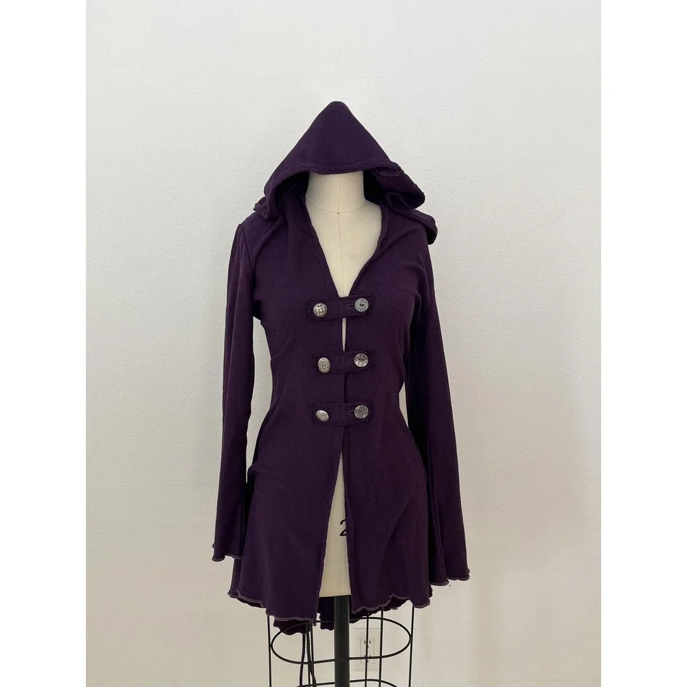 Faye Tality Couture Corset Hoodie Handmade Womens Med Goth Witch Whimsigoth Lace - Picture 2 of 16